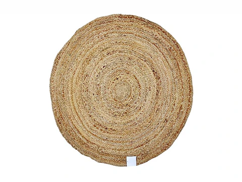 Bajada De Cama De Jute Redondo De 80cms