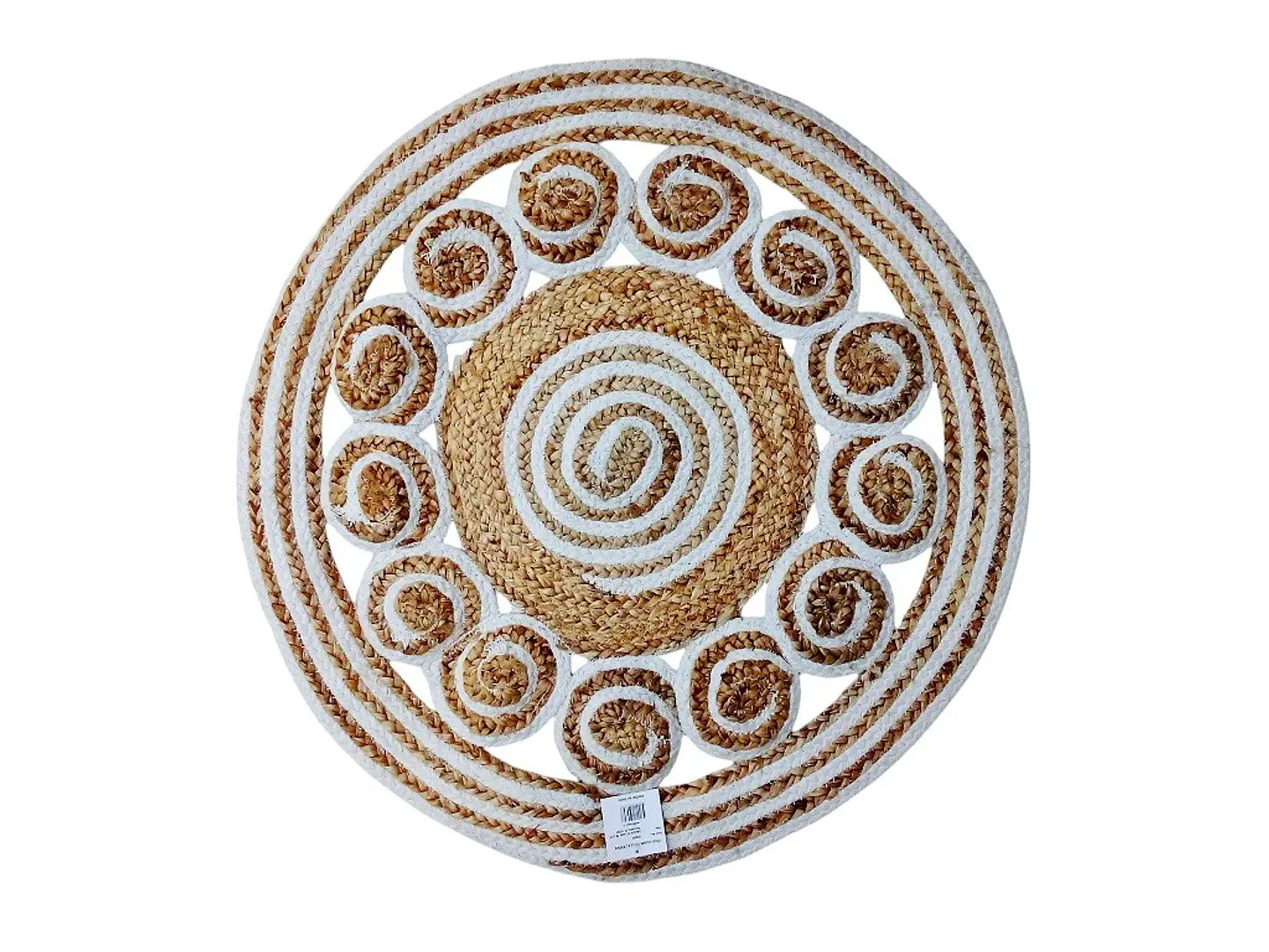 Bajada De Cama De Jute Redondo De 80cms 1