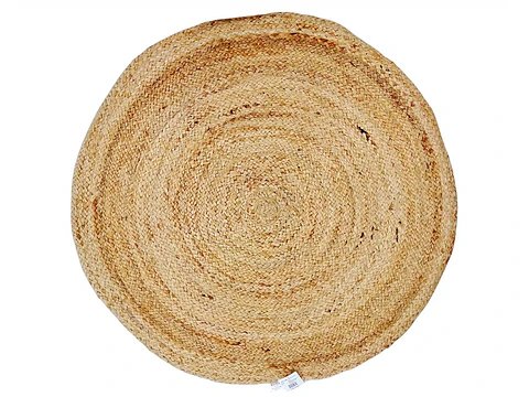 Bajada De Cama De Jute Redondo De 90cms