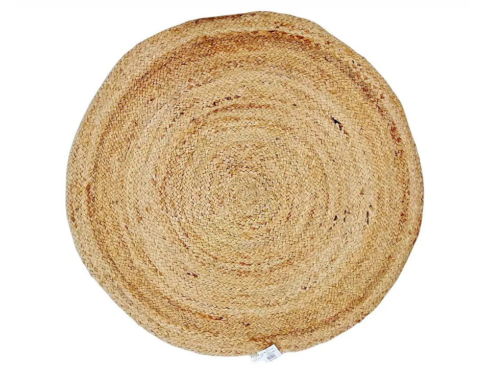 Bajada De Cama De Jute Redondo De 90cms 1