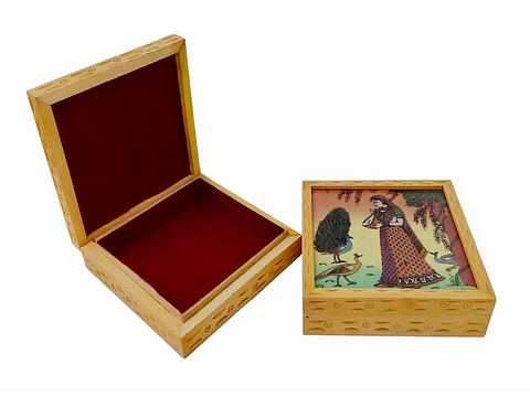 Caja Cuadrada De Madera