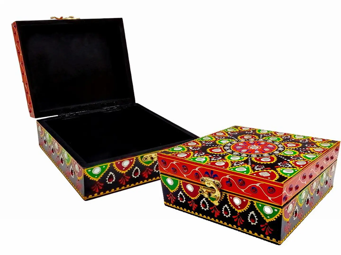 Caja De Madera Con Espejos 1