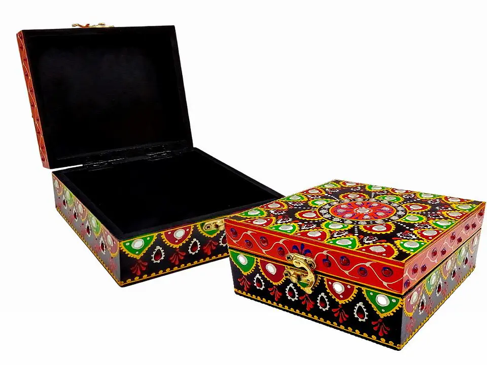 Caja De Madera Con Espejos 1