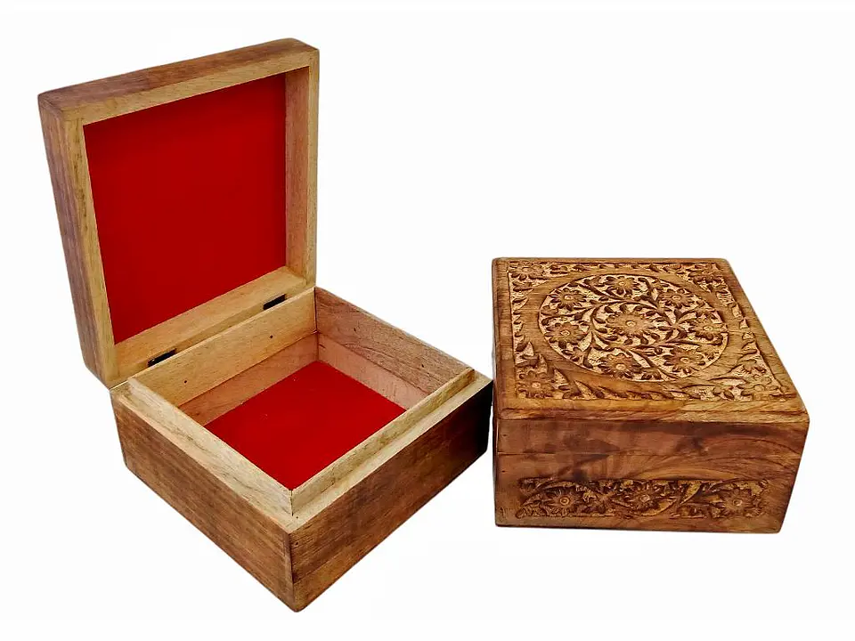 Caja De Madera Cuadrada 1