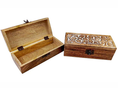 Caja De Madera Rectangular