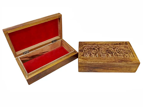 Caja De Madera Rectangular