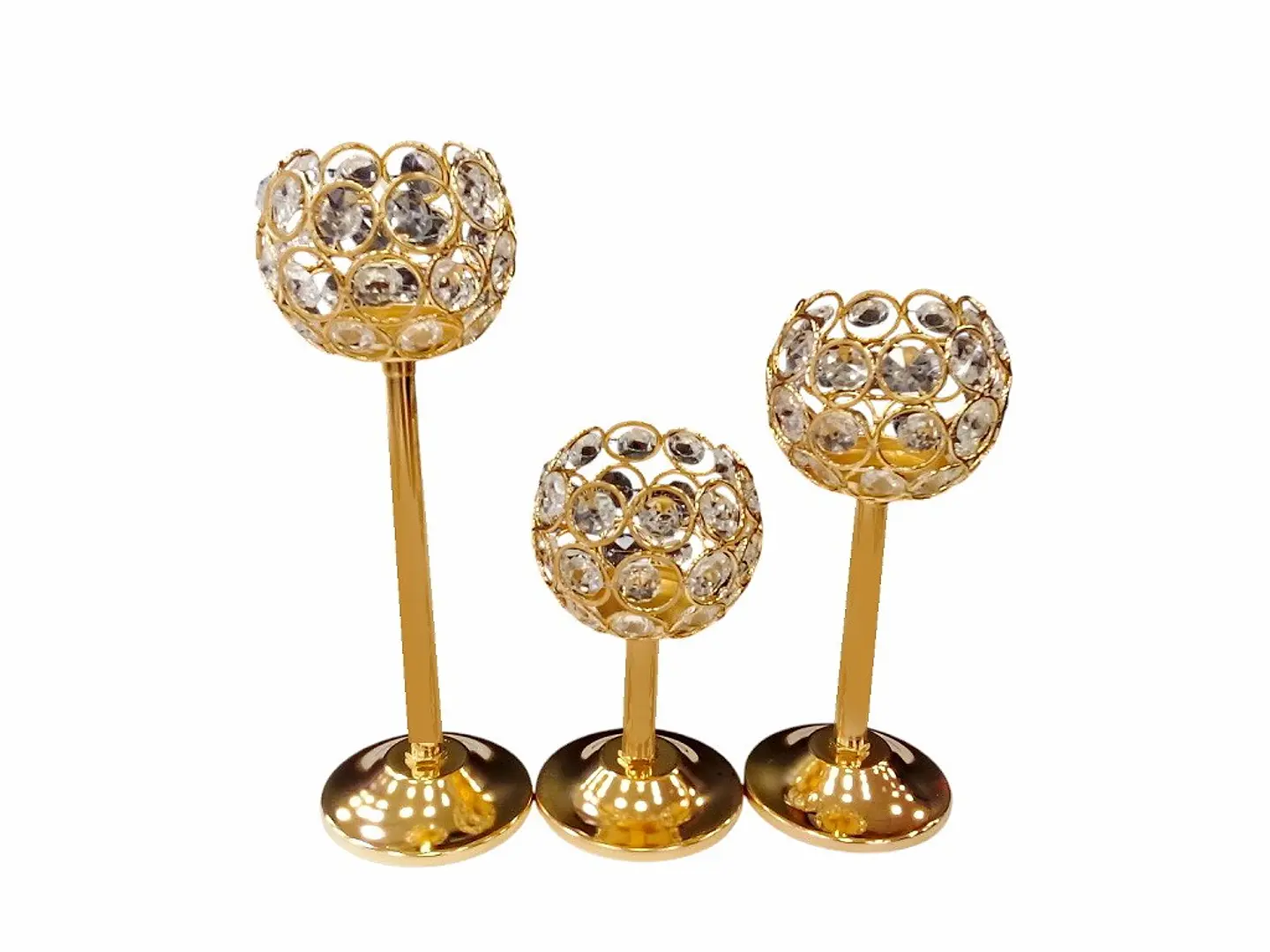 Candelabro De Metal Set De 3 Pzas 1