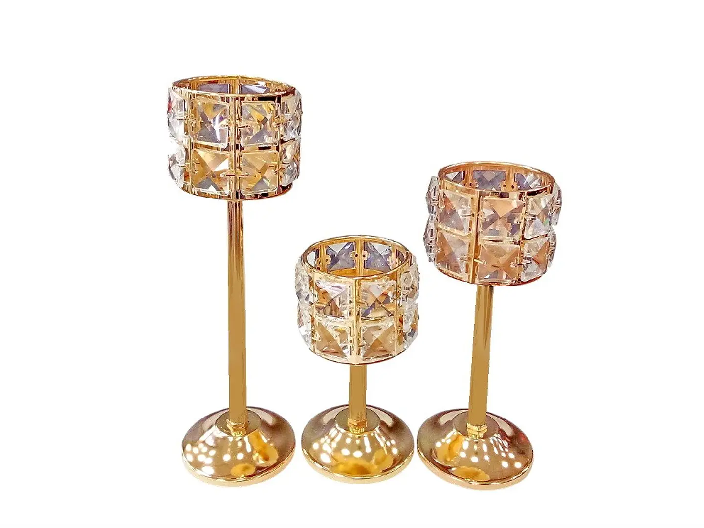 Candelabro De Metal Set De 3 Pzas 1