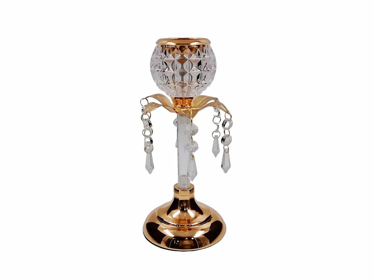Candelabro Dorado De Vidrio 1