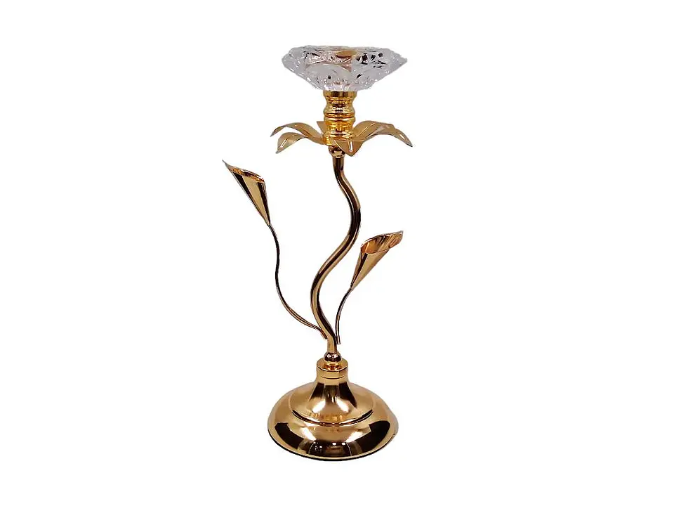 Candelabro Dorado De Vidrio 1