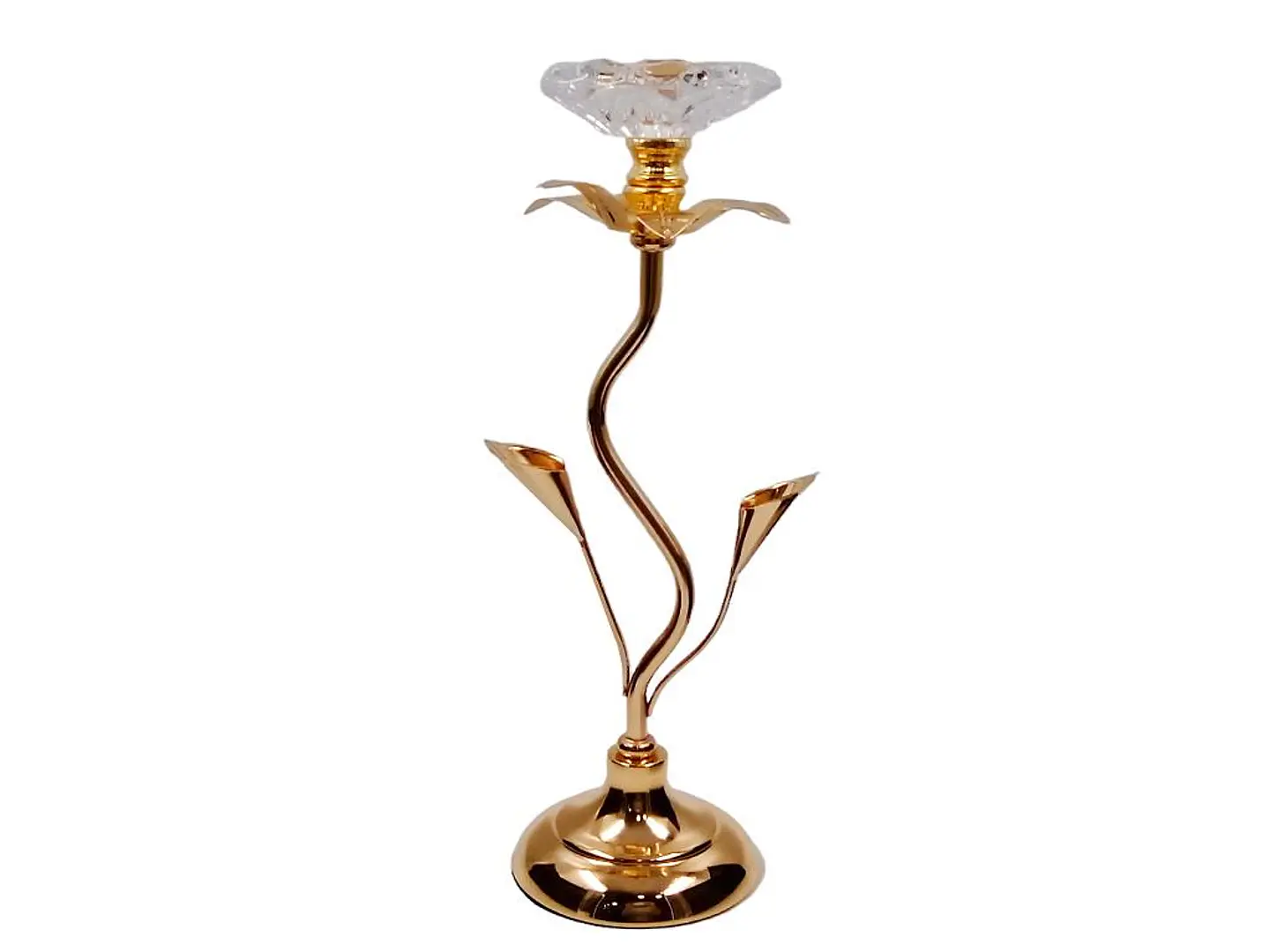 Candelabro Dorado De Vidrio 1