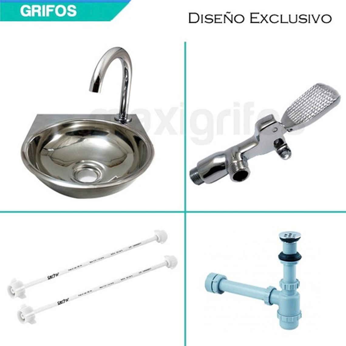 Kit Válvula O Llave Pedal Lavamanos35*38/desagüe/acoples/cue 1