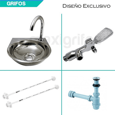 Kit Válvula O Llave Pedal Lavamanos35*38/desagüe/acoples/cue