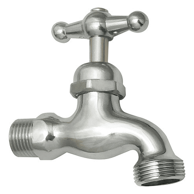 Llave Jardín O Lavadero Cromada Metálica
