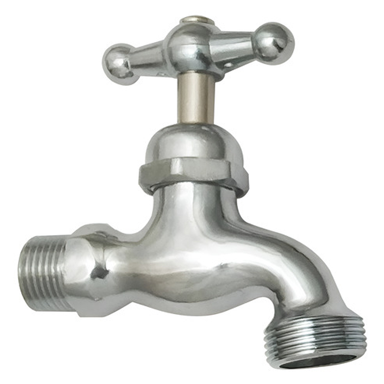 Llave Jardín O Lavadero Cromada Metálica 1