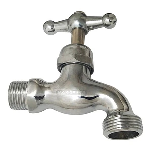 Llave Jardín O Lavadero Cromada Metálica