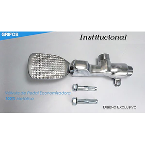 Válvula O Llave Pedal Metálica Industrial Con Acoples 120cm