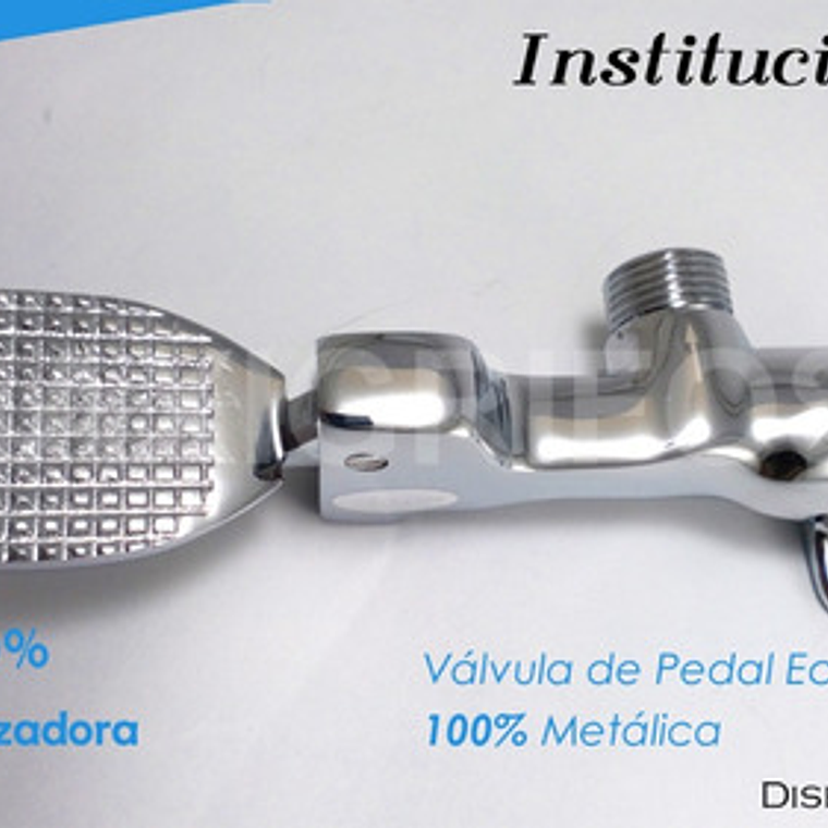 Válvula O Llave Pedal Metálica Industrial Con Acoples 120cm 4