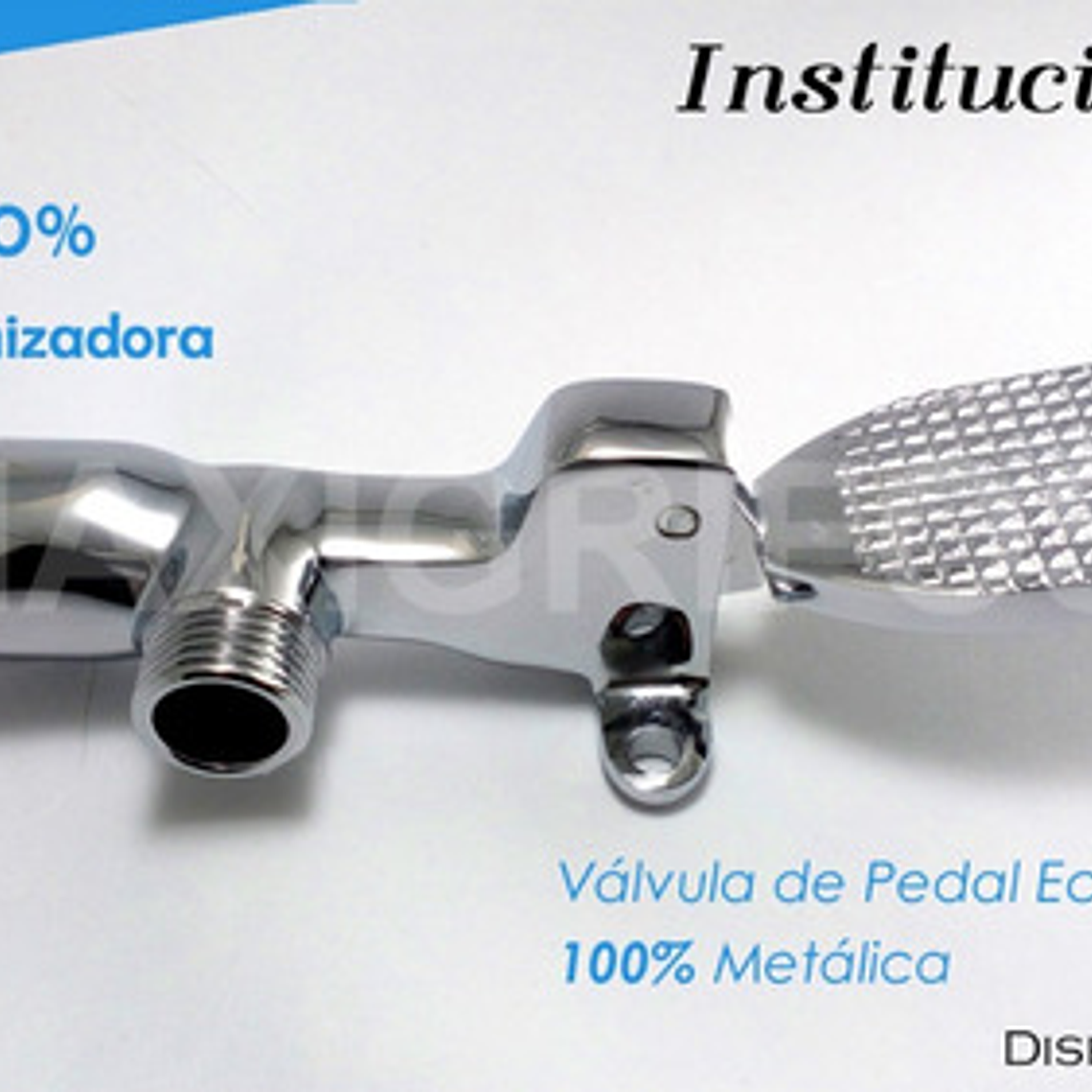 Válvula O Llave Pedal Metálica Industrial Con Acoples 120cm 5
