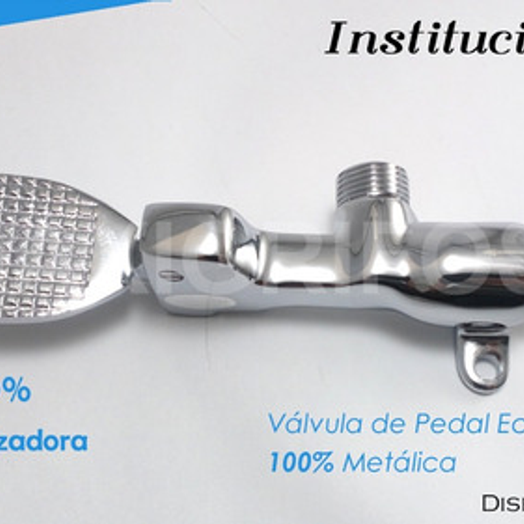Válvula O Llave Pedal Metálica Industrial Con Acoples 120cm 7