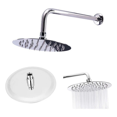 Regadera Para Ducha Metálica 20 X 20 Redonda Incluye Tubo