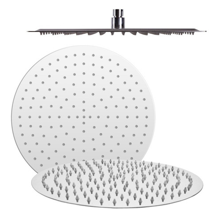 Regadera Para Ducha Metálica 20 X 20 Redonda Incluye Tubo 5
