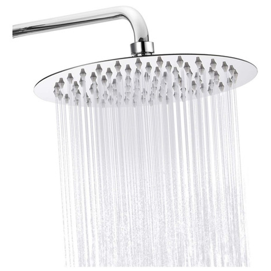 Regadera Para Ducha Metálica 20 X 20 Redonda Incluye Tubo 6