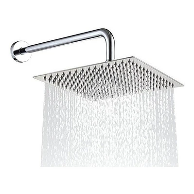 Regadera Para Ducha Metálica 25 X 25 Cuadrada Incluye Tubo