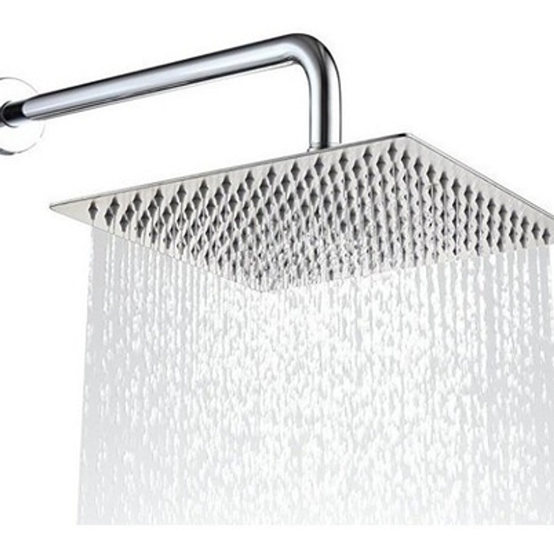 Regadera Para Ducha Metálica 25 X 25 Cuadrada Incluye Tubo 1