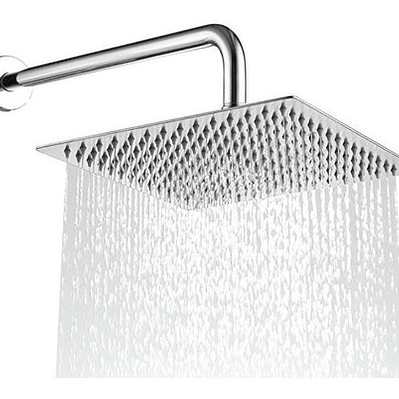 Regadera Para Ducha Metálica 25 X 25 Cuadrada Incluye Tubo