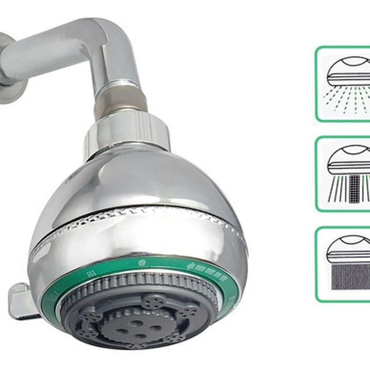Regadera Ducha Plástica 3 Funciones De Lujo Incluye Tubo 2