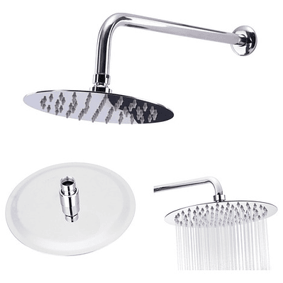 Regadera Para Ducha Metálica 15 X 15 Redonda Incluye Tubo