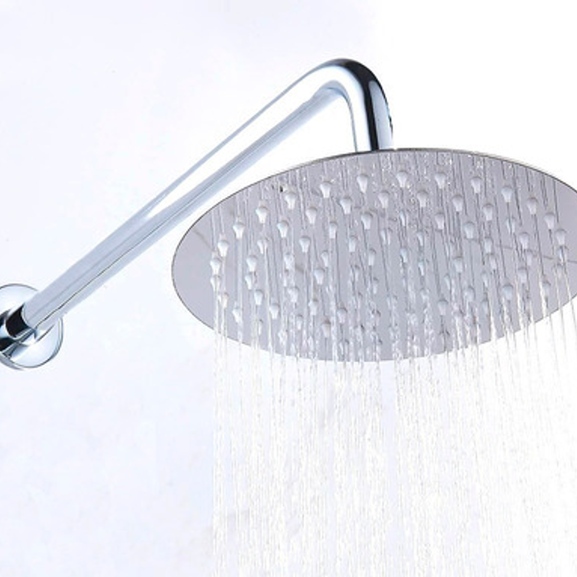 Regadera Para Ducha Metálica 15 X 15 Redonda Incluye Tubo 2