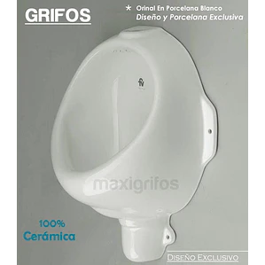 Orinal Blanco En Cerámica Moderno Sifón Oculto