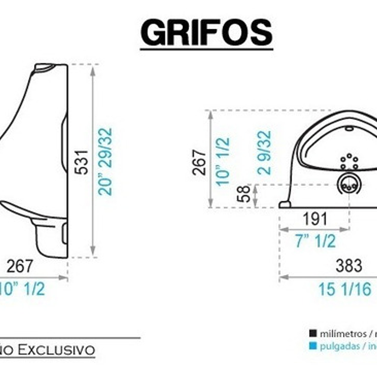 Orinal Blanco En Cerámica Moderno Sifón Oculto 3