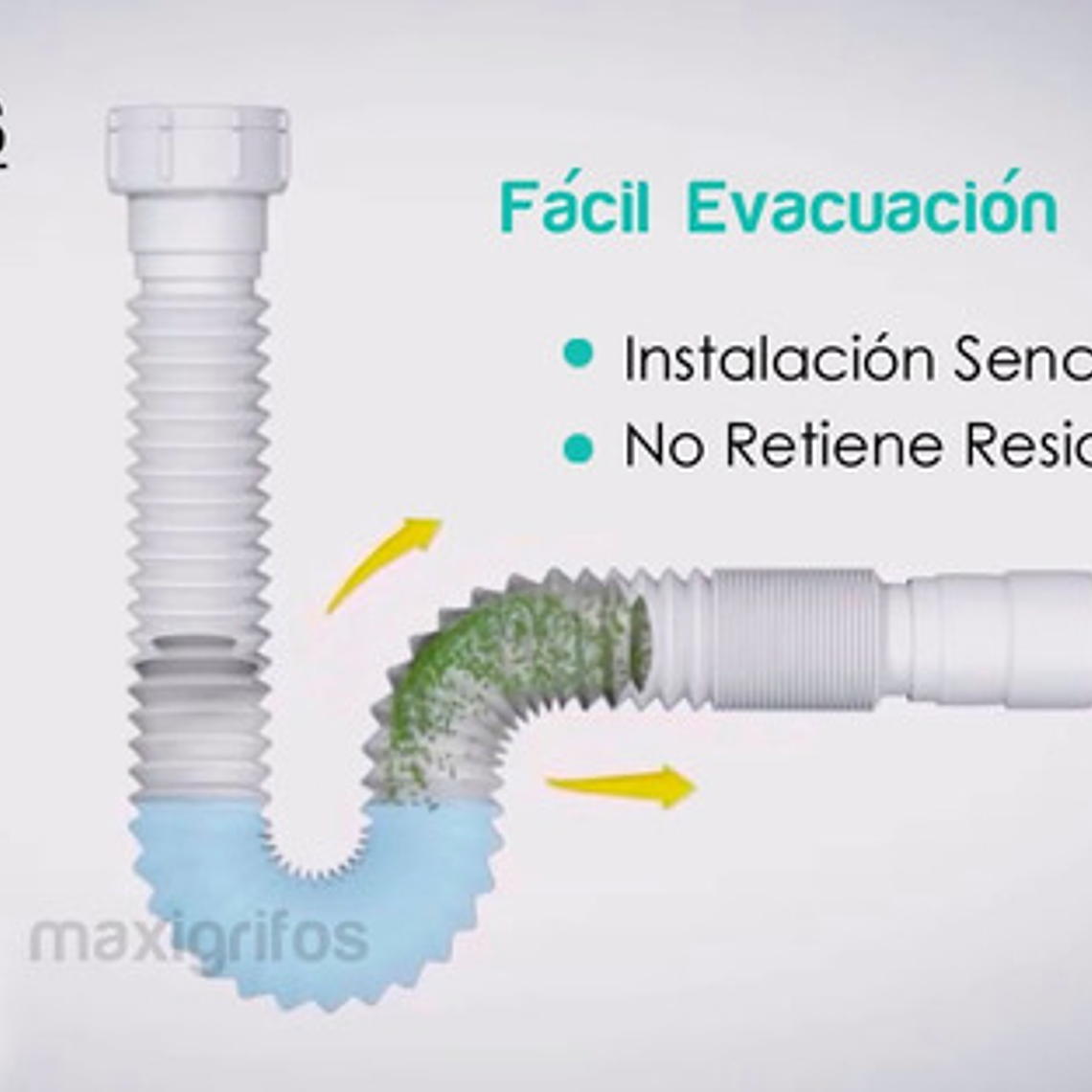 Sifón Flexible Para Lavaplatos O Lavamanos 6