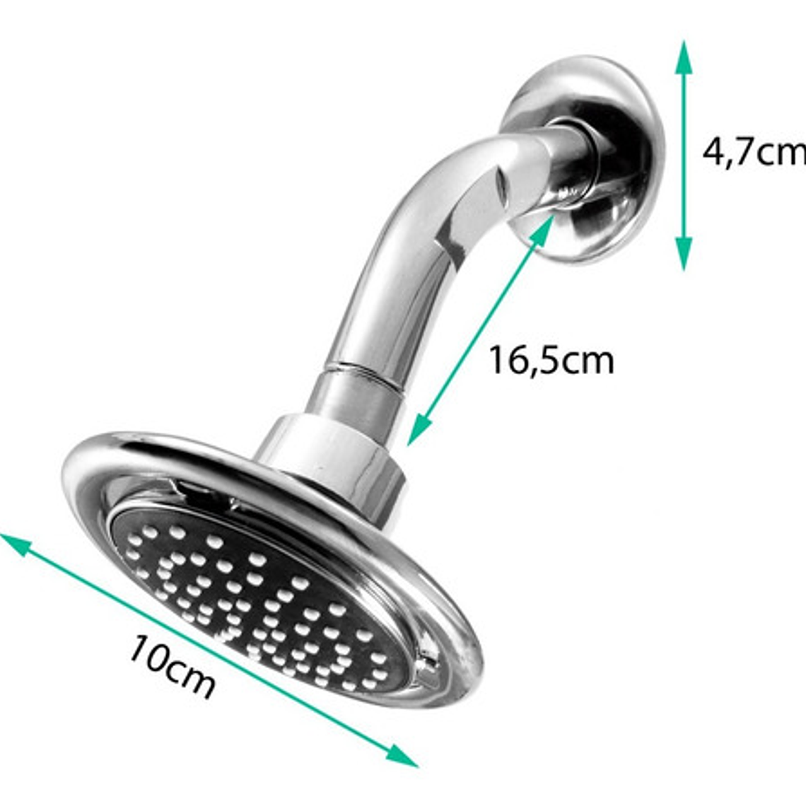 Regadera Ducha Plástica Abs Industrial De Lujo Incluye Tubo 4