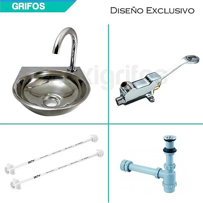 Kit Válvula O Llave Pedal Lavamanos35*38/desagüe/acoples/cue