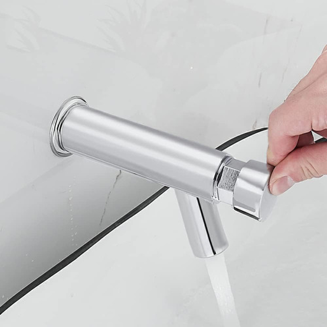 Llave Lavamanos De Push De Pared Cierre Automático 2