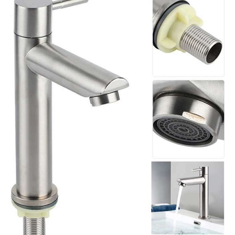 Llave Lavamanos Metálica Poste Bajo  1