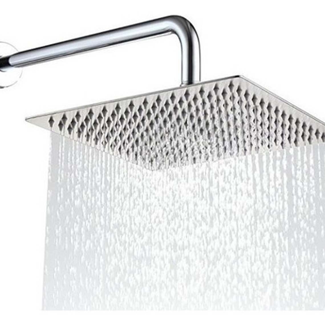 Regadera Para Ducha Metálica 20 X 20 Cuadrada Incluye Tubo 1