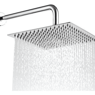 Regadera Para Ducha Metálica 20 X 20 Cuadrada Incluye Tubo