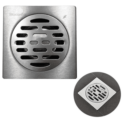 Rejilla Piso En Acero 10x10 Antiolor Y Anticucarachas Ranura