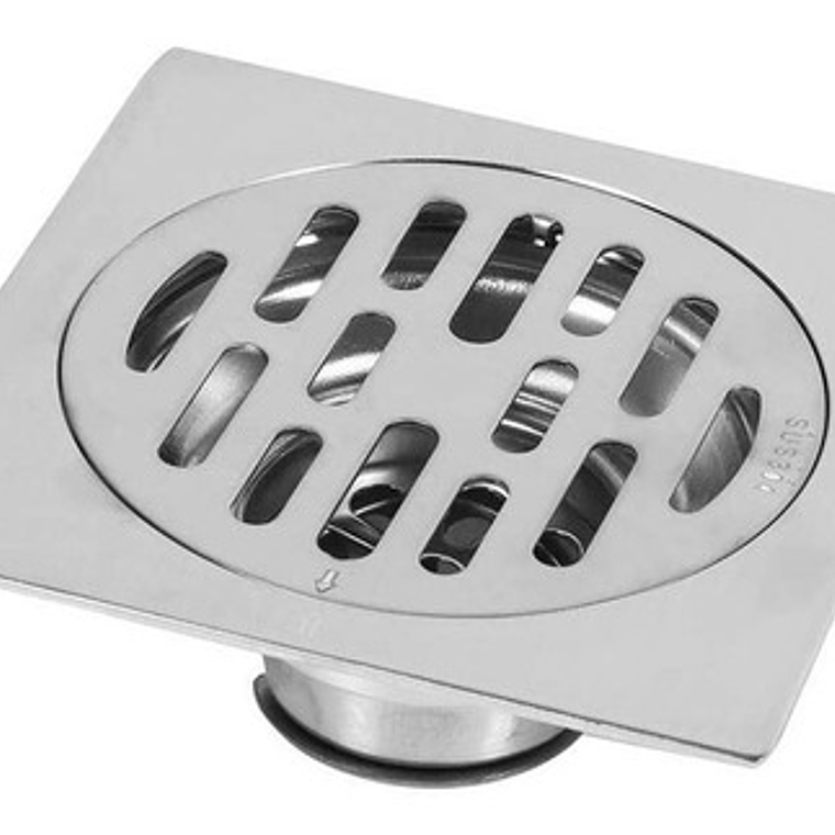 Rejilla Piso En Acero 10x10 Antiolor Y Anticucarachas Ranura 8