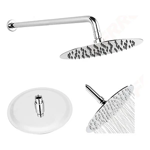 Regadera Ducha Metálica 25 X 25 Redonda Incluye Tubo