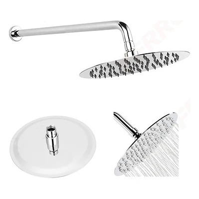 Regadera Ducha Metálica 25 X 25 Redonda Incluye Tubo