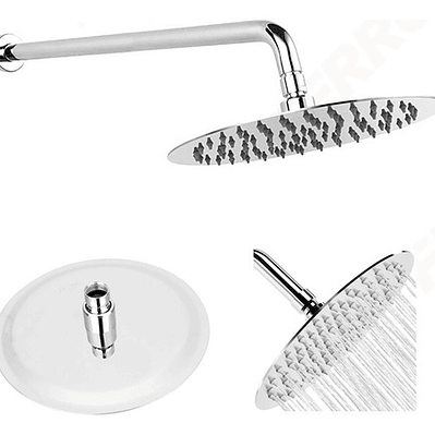 Regadera Ducha Metálica 25 X 25 Redonda Incluye Tubo