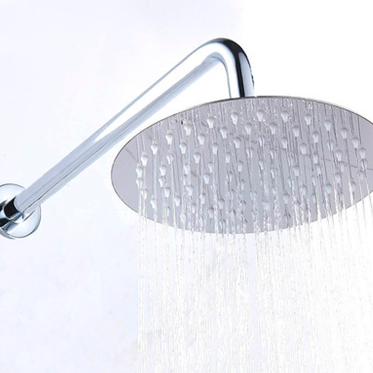 Regadera Ducha Metálica 25 X 25 Redonda Incluye Tubo 2