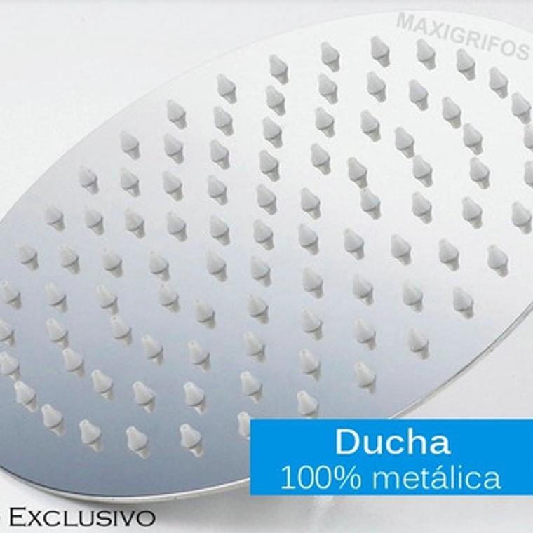 Regadera Ducha Metálica 25 X 25 Redonda Incluye Tubo 6