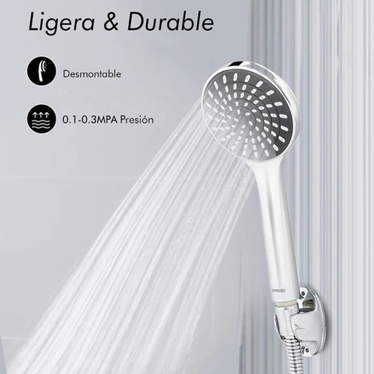 Combo X 3 Regadera Metálica 20x20, Ducha Telefono, Desviador 7